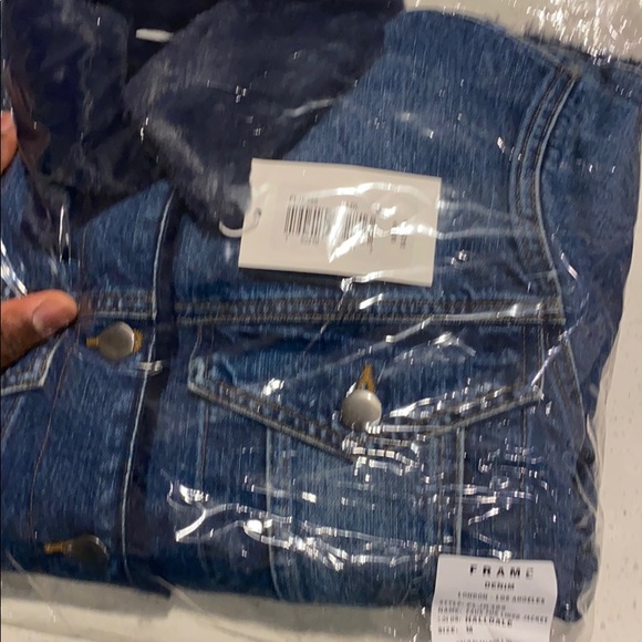 FAUX FUR-LINED DENIM JACKET - Picture 2 of 2